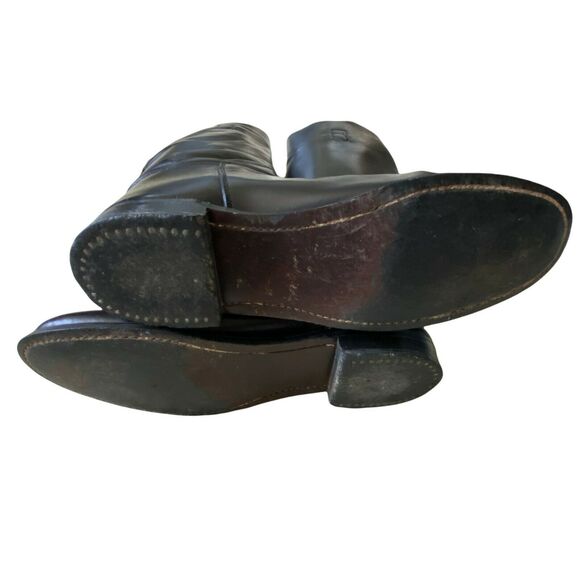 Marlborough Riding Boots Women's US SZ 8.5 UK size 7.5 Black Leather Knee High - Picture 5 of 12